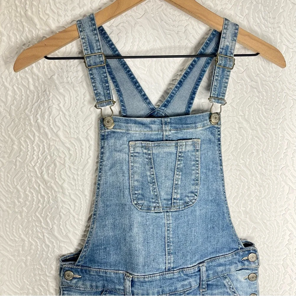 Hippie Girl Girls 14 Distressed Raw Hem Denim Shortalls Overall Shorts